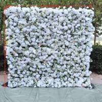 Mur floral artificiel haut de gamme dégradé rose pour cérémonie de mariage, fête, photographie et décoration de studio