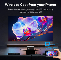 Proyector CAIWEl con Enfoque Automático/Corrección Trapezoidal, 4K, 1850ANSI, Google TV, Sonido HIFI Estéreo, WiFi de Doble Banda, Apps Prime y Más de 8000 Apps