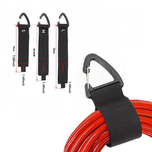 Tali Pengikat Barang Polyester dengan <span class=keywords><strong>Hook</strong></span> <span class=keywords><strong>and</strong></span> <span class=keywords><strong>Loop</strong></span>, Tali Gantung Heavy Duty dengan Gesper Segitiga untuk Berkemah - Product Image 2