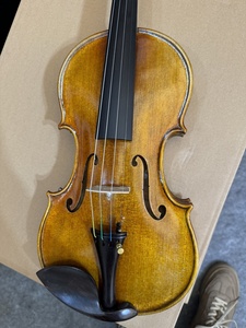 4/4 violino fatto a mano <span class=keywords><strong>Guarneri</strong></span> 1742 modello di violino in acero fiammato intagliato - Product Image 3
