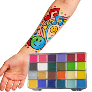 Maquillaje Impermeable de Larga Duración, Resistente a Manchas, Transferencias y Besos, para Natación, Playa, Verano y Actividades al Aire Libre, Pintura para Rostro y Cuerpo - Product Image 1