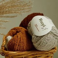 Ruyi oiseau bricolage Crochet poupée mignon tricoté à la main petite boule de fil d'amour 100% Polyester corail velours fil avec motif teint