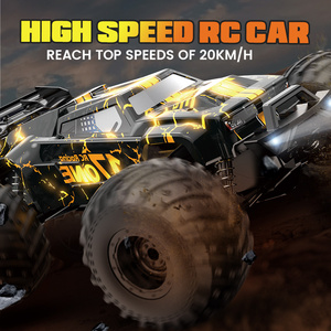 JAYHOL Camion monstre RC 4x4 à l'échelle 1:14, haute vitesse, avec carrosserie transparente lumineuse, véhicule tout-terrain pour adultes - Product Image 3