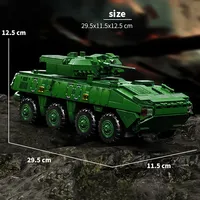 12GO 96008 ZBL-19 Vehículo de Combate de Infantería, Modelo de Vehículo Blindado con Ruedas, Rompecabezas de Bloques de Construcción para Niños