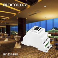 BC-834-DIN Led DMX 512 Décodeur DC 4CH Relais DMX 12 Décodeur Din Rail Led Contrôleur