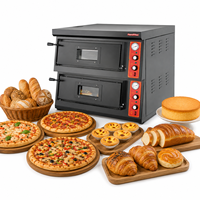 Nouveau four à sole électrique et à gaz pour boulangerie commerciale, en acier inoxydable, avec contrôle automatique double température