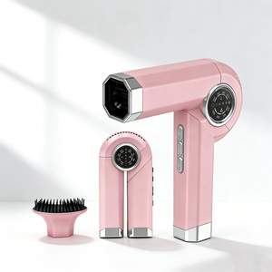 Sèche-cheveux portable pliable à moteur AC haute vitesse 1400W, faible bruit, ions négatifs, air chaud/froid, affichage LED, haute vitesse AC, pour usage hôtelier - Product Image 1