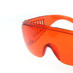 Gafas protectoras de montura completa, color naranja, transparentes, sin recubrimiento, para trabajo en laboratorios químicos, gafas de seguridad tipo 773232 - Product Image 2