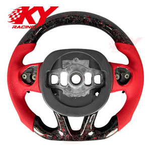 Volante Deportivo Personalizado de Cuero y Fibra de Carbono Forjado con LED para Dodge Challenger Charger Hellcat RT Scat Pack SRT SXT Durango - Product Image 4