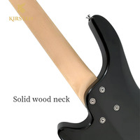 Guitare Électrique Passive Professionnelle 5 Cordes en Érable avec Logo Personnalisé, 24 Frettes, Mécaniques Entièrement Fermées, Conception Scénique, Vente en Gros pour Amateurs de Musique