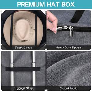 Grande boîte de rangement grise avec poignées de placard étui organisateur de voyage pliant pour femme <span class=keywords><strong>Sleepin</strong></span> - Product Image 6