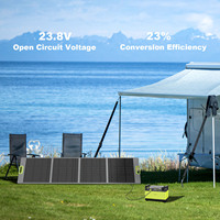 Panneau solaire pliable CTECHi 200W pour le camping en plein air, générateur de charge solaire portable, monocristallin, sortie USB, panneau solaire ETFE
