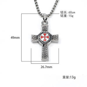 การค้าต่างประเทศเครื่องประดับเหล็กไทเทเนียมขายส่งยุโรปและสหรัฐอเมริกาบุคลิกภาพพังก์แฟชั่นวางกาวข้ามจี้ผู้ชาย - Product Image 4