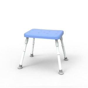 Shower Chair For Elderly Bath Seat Non Slip Toilet <b>Stool</b> Large Square Type <b>Adjustable</b> <b>Height</b> Bathroom Use - Product Image 1