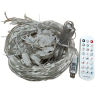 Guirlande lumineuse transfrontalière magique DIY pour décoration d'ambiance, contrôle par points, fil PVC IP44 pour LED intelligentes programmables par application