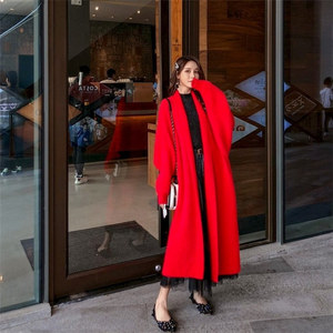 Abrigo largo liso grueso de invierno de alta calidad para <span class=keywords><strong>mujer</strong></span>, suéter Maxi de punto con parte delantera abierta holgado, cárdigans de <span class=keywords><strong>manga</strong></span> abullonada personalizados para <span class=keywords><strong>mujer</strong></span> - Product Image 3