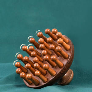 Holzkopf Kopfhaut Massage gerät Kamm Shampoo Breit zahn Haar bürste Guasha Tool - Product Image 6