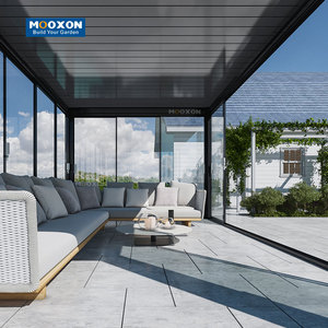 Mooxon cơ giới nhôm ngoài trời pergolas có thể chuyển đổi mái nhà bioclimatic Patio pergola dễ dàng lắp ráp nhôm gazebo carports - Product Image 3