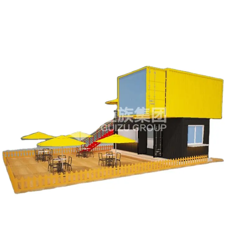 2022 Custom Design 20ft 40ft Container Shop Milk Tea Shop Prefabricated Container House