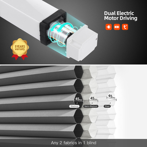 ستائر نوافذ آلية كهربائية على شكل خلية النحل، ستائر خلوية كهربائية معتمة للنوافذ - Product Image 6