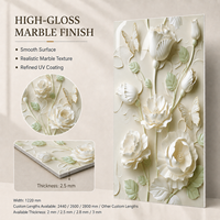 Panel de Pared 3D MORLENX con Diseño Floral, PVC UV, Impermeable, Fácil de Instalar, Decorativo para Dormitorio