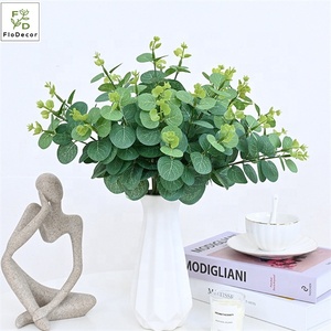 Yüksek kaliteli simülasyon kısa şube yapay okaliptüs düğün ev dekorasyon DIY çelenk el yapımı çiçek düzenleme kaynaklanıyor - Product Image 3