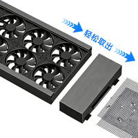 Ventilateur d'évacuation ultra-plat pour fenêtre, kit de ventilation télescopique sans dommage pour bureaux, ateliers et espaces commerciaux
