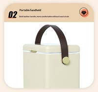 Glacière à vin en fer 10L portable pour l'extérieur, avec rétention de glace de 24 à 48h, design moderne et simple, boîte de luxe légère