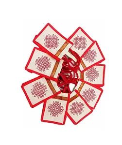 ถุงปอกระเจาพิมพ์ลาย kolam เพื่อเป็นของขวัญคืนถุงแฮมของขวัญงานแต่งงานถุงอาหารกลางวัน - Product Image 2