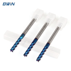 HRC 65 Nano màu xanh tráng đường kính 4mm cacbua phay cắt Công cụ Cắt cho máy CNC - Product Image 2