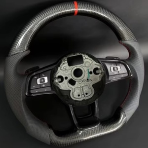 พวงมาลัยรถยนต์สำหรับ Volkswagen พวงมาลัยรถกอล์ฟ<span class=keywords><strong>7</strong></span> MK7 MK7.5 GTI Golf 6 <span class=keywords><strong>Mk</strong></span> 6 POLO VW พวงมาลัยคาร์บอนไฟเบอร์สั่งทำ - Product Image 3