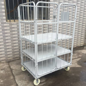 Chariot mobile démontable à <span class=keywords><strong>2</strong></span> portes pour <span class=keywords><strong>cage</strong></span> à palettes mobiles de galvanisation à chaud pour entrepôt - Product Image 6