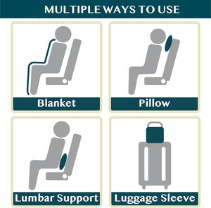 بطانية سفر ناعمة ومريحة من الفلانيل مع وسادة في حقيبة ناعمة مع جيوب - بيع بالجملة - Product Image 5