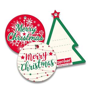 Feliz Navidad línea 24-Molde de pastelería de impresión diseño personalizado plástico galleta Luna pastel pastelería cortadores 4,5 cm molde - Product Image 2