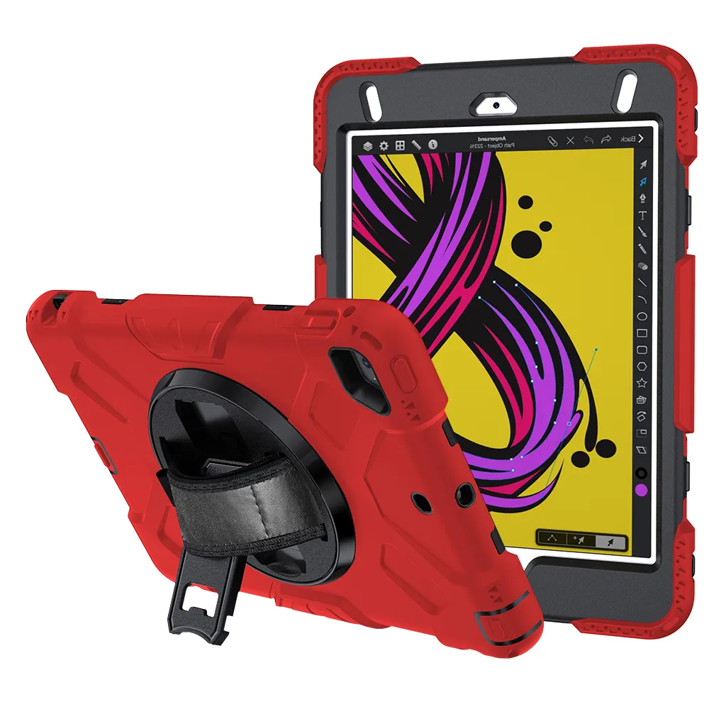 Ucuz fabrika fiyat darbeye dayanıklı Tablet kapak için Kickstand ile Ipad Mini 5 çocuklar için
