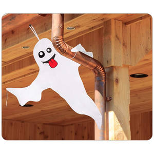 Fantasma colgante blanco de 120cm con <span class=keywords><strong>lengua</strong></span> roja, puerta delantera, decoración de jardín, accesorios de escenario, decoración de Halloween, suministros para fiestas - Product Image 3