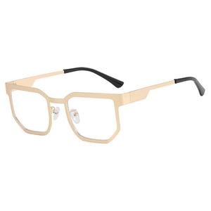 <span class=keywords><strong>Gafas</strong></span> cuadradas de gran tamaño para miopía, marca de moda para hombres y mujeres, <span class=keywords><strong>gafas</strong></span> de ordenador con <span class=keywords><strong>luz</strong></span> <span class=keywords><strong>azul</strong></span>, <span class=keywords><strong>gafas</strong></span> de graduación de Metal para mujer - Product Image 4
