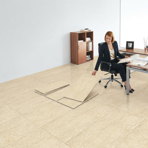 Carreaux de sol en porcelaine émaillée polie Botochino Beige 600x1200mm pour décoration de luxe - Product Image 1