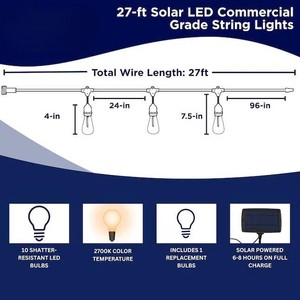 IP65 Flexible Warm White LED <b>String</b> Light Plastic Mini Bulbs Indoor Outdoor Home Party Decoration - Product Image 5