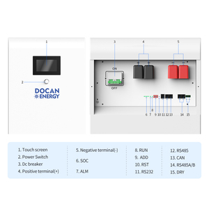 Batería Vertical de 48 kWh, 51.2 V, 314 Ah, 628 Ah, 942 Ah, Batería Solar Híbrida Dividida para Red Eléctrica con Protección Contra Incendios - Product Image 4
