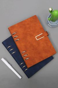 Promotion Cheap A5 High Quality Pu Custom Leather Loose <b>Leaf</b> Notebook - Product Image 2