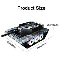 100% Original Tank Gaming PC Desktop Computer Case ATX Computer Case with Plastic Cabinet Audio Hardware Mid Tower in Stock
