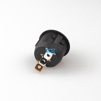 Interrupteur à bascule rond miniature industriel KCD2-101N 3P ON-OFF 3A-25A 220V avec boîtier PA66