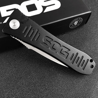 Couteau de poche de survie pour le camping en plein air, lame en acier D2, manche en aluminium, couteau pliant haute dureté, outils de chasse