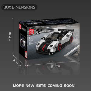 Stampo re 27093 Zonda Cinque + vetrina Minicar assemblare mattoncini ragazzi giocattoli MOC scatola da esposizione regalo blocchi da costruzione per bambini - Product Image 6