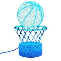 Ventes en gros de lampes de nuit LED 3D créatives, bases en plastique, commande tactile, design moderne coloré, lumières décoratives pour la maison