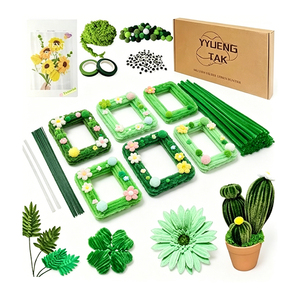 Kit de suministros para manualidades DIY, limpiapipas de terciopelo de 8 mm, material para proyectos educativos y creaciones de flores decorativas con limpiapipas - Product Image 1