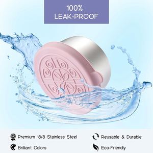 Factory Price 50ml Stainless Steel <b>Sauce</b> Cup Rounded with Cover for Leak-proof Salad Ketchup Bento Saucer - Product Image 2