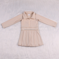 Robe de yoga unie pour bébé avec short, séchage rapide, manches longues, robes mi-longues pour adolescentes, vêtements de sport respirants pour enfants