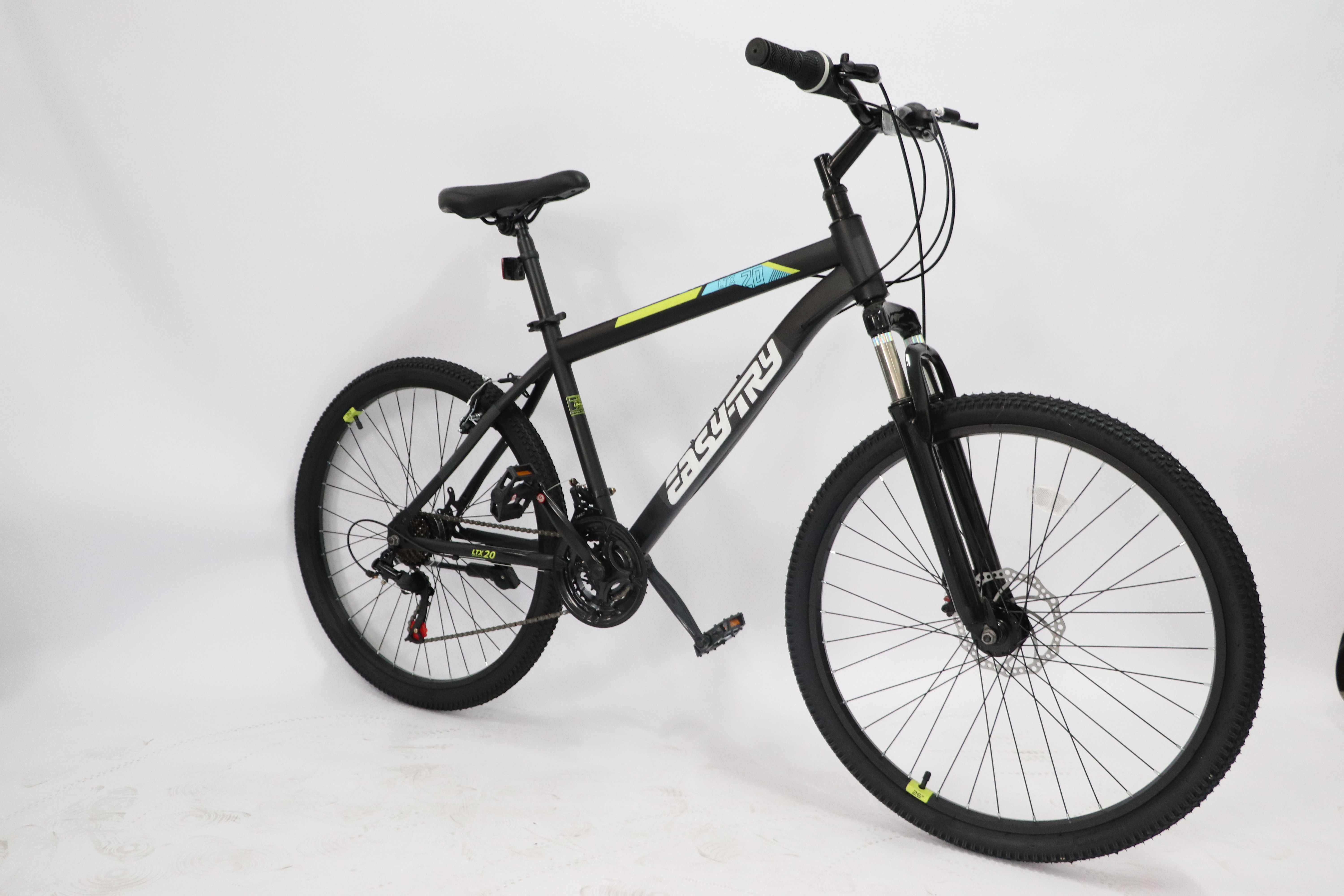 Black with suspension fork